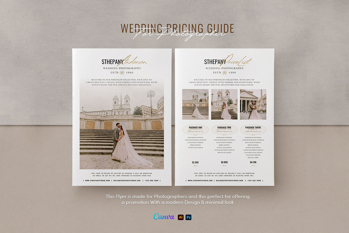 Pricing Guide Photoshop Template, a Flyer Template by Proonty