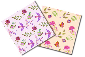 Spring Flowers, Cartoon Flat Flowers