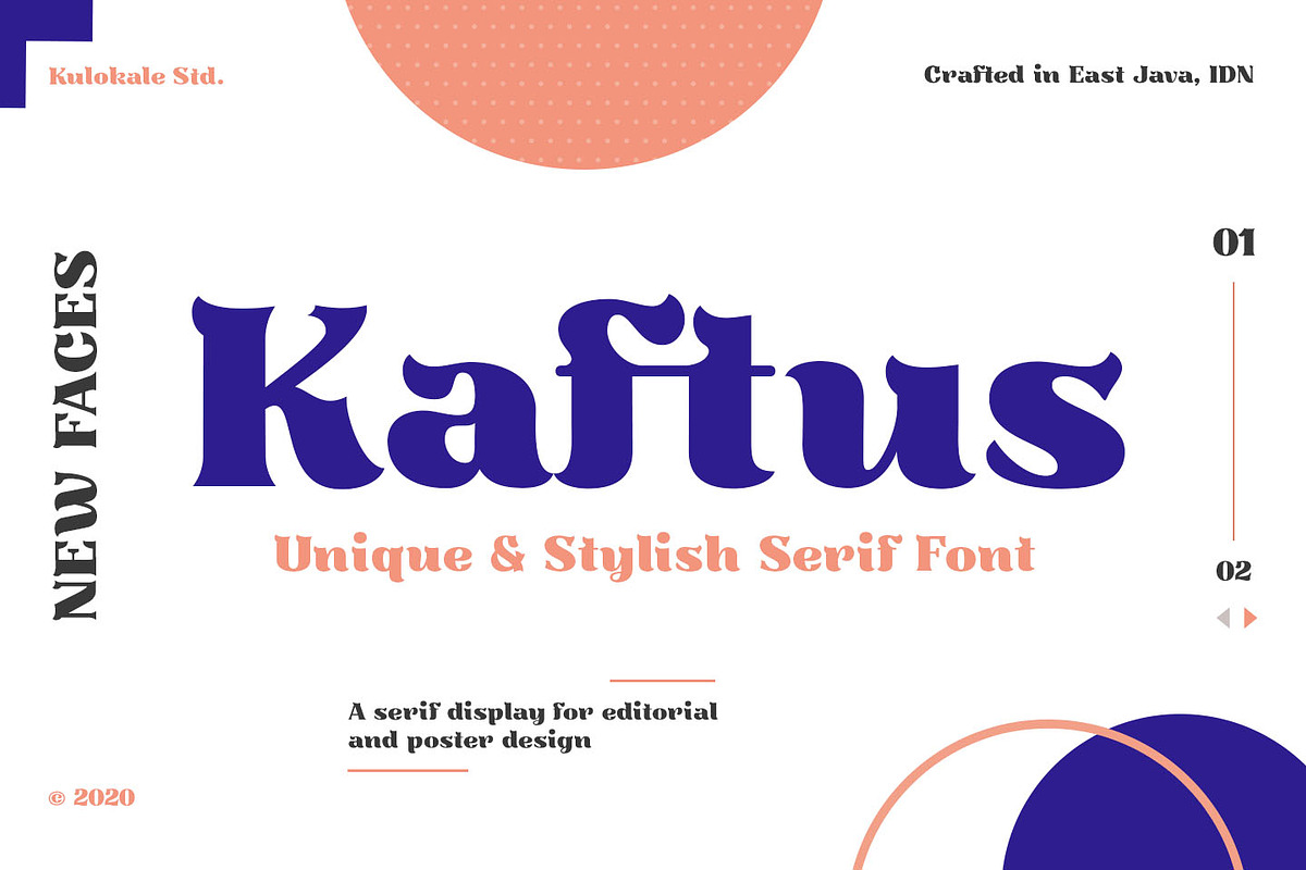 Kaftus Display Serif Font, a Serif Font by Kulokale (Photo 1 of 10)