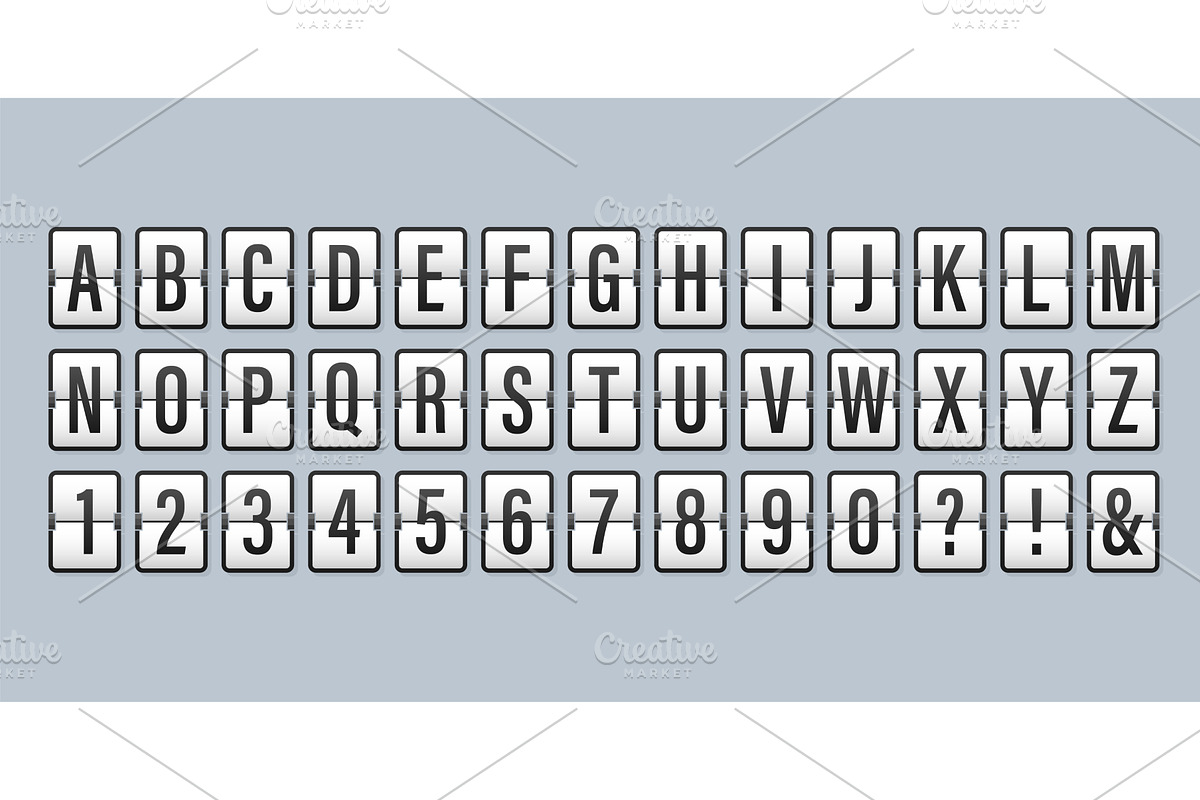 Retro 3d alphabet with airport, a Technology Illustration by DG-Market