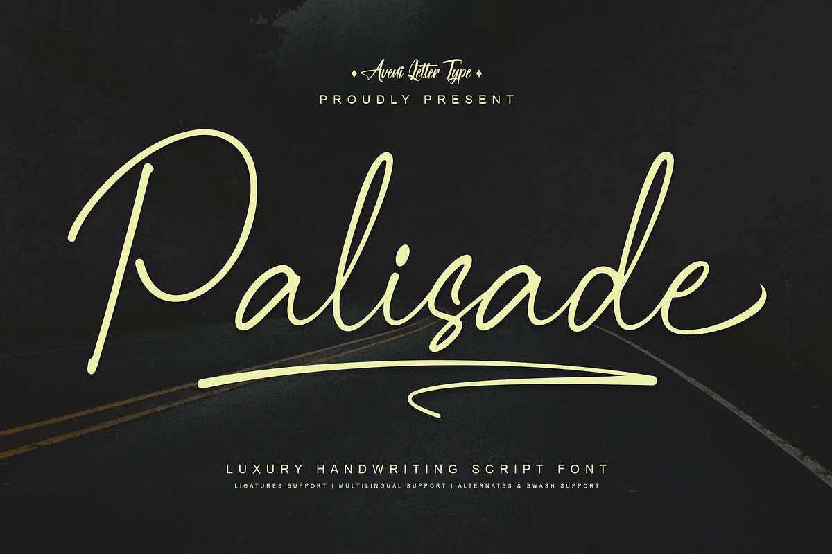 Palisade | Handwritten, a Handwritten Font by Aveni Letter Type (Photo 1 of 15)