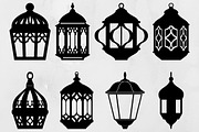 Lantern Silhouette SVG, a Decorative Illustration by newminddesign (Thumbnail 1 of 3)