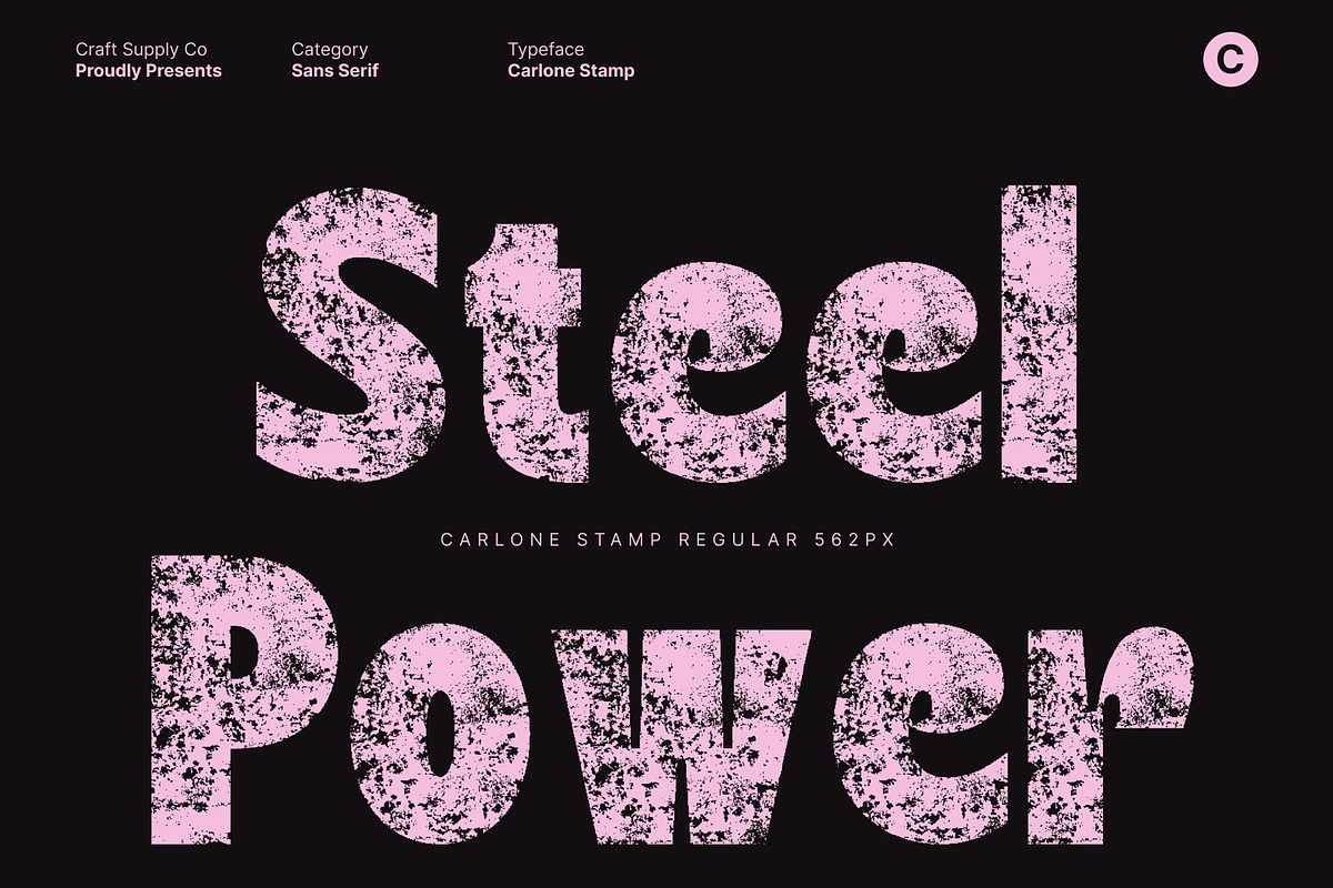 Carlone Stamp, a Sans Serif Font by Craft Supply Co. (Photo 2 of 8)