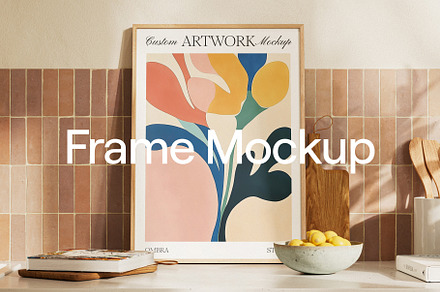 Kitchen Frame Mockup Set, a Household Mockup by Ombra Studio