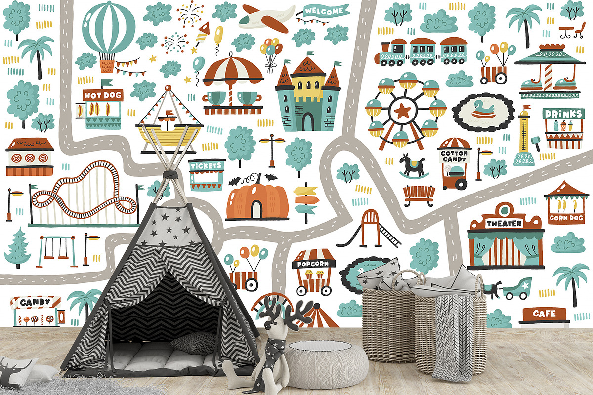 Amusement park. Map creator, a Background Graphic by Murvin (Photo 6 of 9)