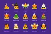 Spooky & Cute Candy Corn Clip Art, a Graphic by CherithDrawsThings (Thumbnail 2 of 7)