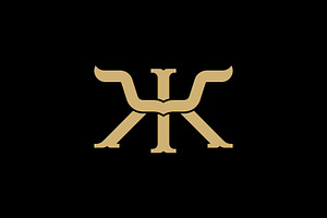 Wild West Letter KK Longhorn Logo, a Branding & Logo Template by Buqancreative