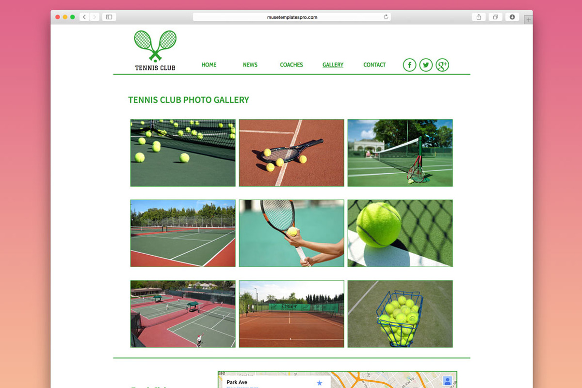 Tennis Adobe Muse Template, a Websites & App Template by MuseTemplatesPro (Photo 3 of 5)