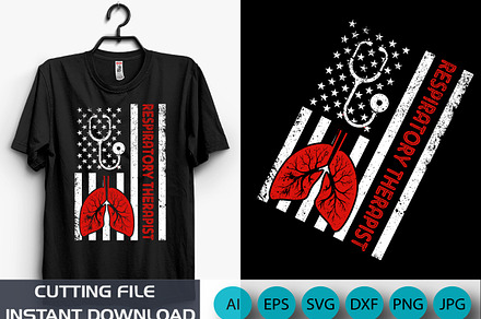 Respiratory Therapist Shirt USA Flag