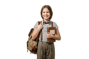 Girl With Book Bag, a School & Education Photo by CREATIVEDEF