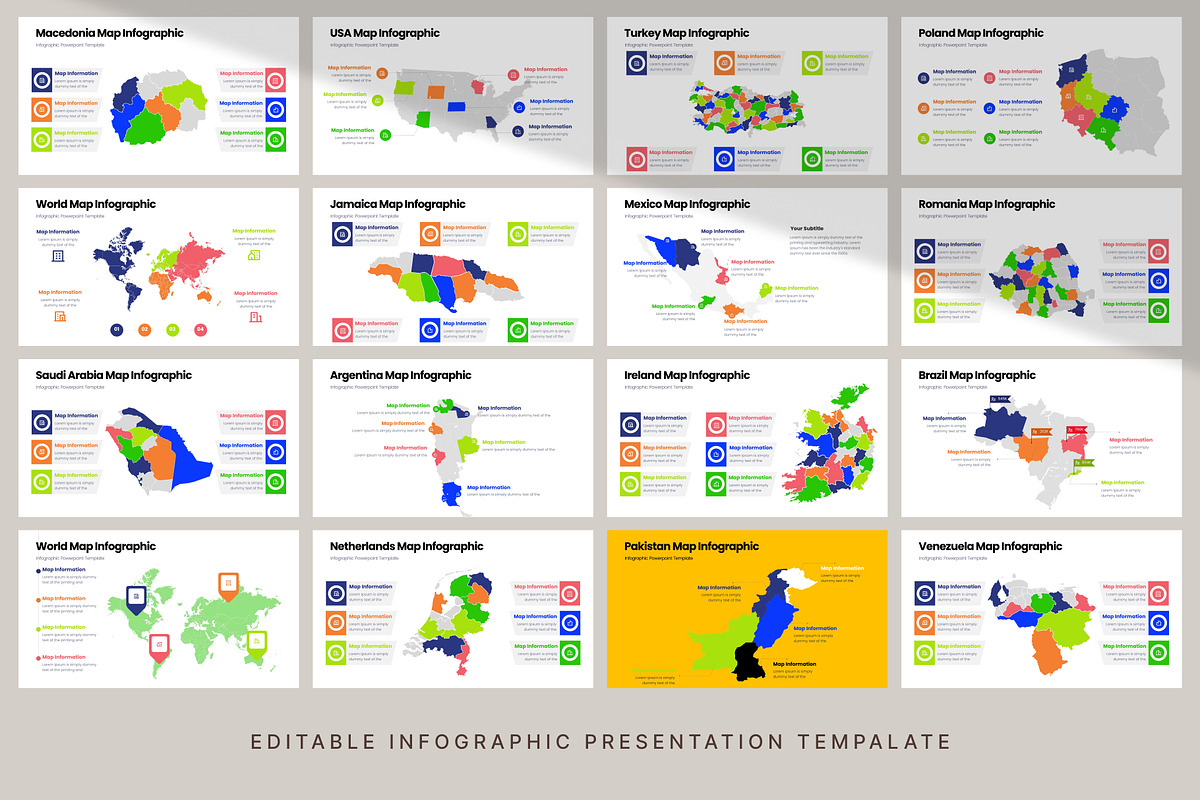Business Map - Infographic Presentation Template