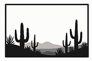 Cactus Desert Landscape Silhouette, an Illustration by abu67222 (Thumbnail 9 of 15)