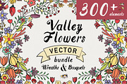 Valley Vector Floral Bundle, an Illustration by MarkieAnn Creative (Thumbnail 1 of 5)