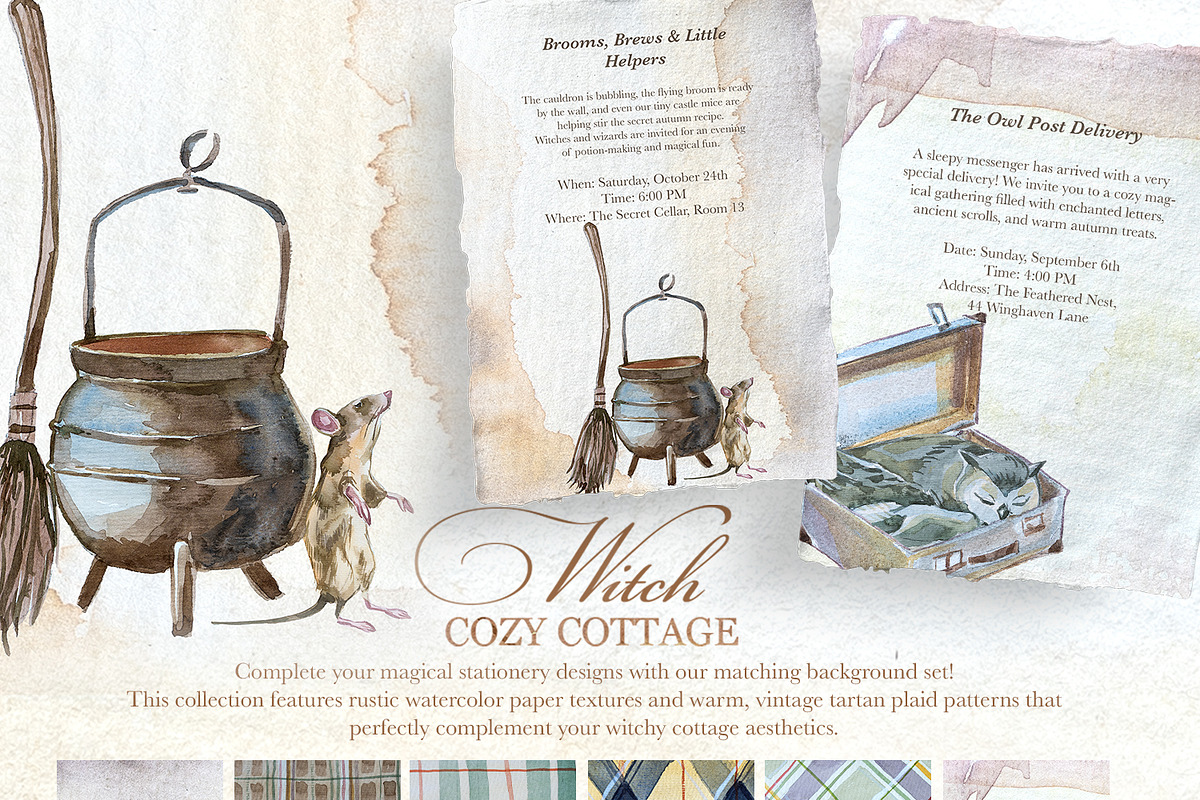Authentic Cozy Witch Cottage Clipart, a Seasonal Illustration by ArtCreationsDesign (Photo 19 of 23)