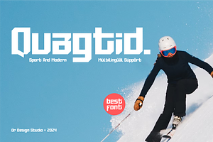 Quagtid - Sport & Logo Font, a Sans Serif Font by QR Design Studio