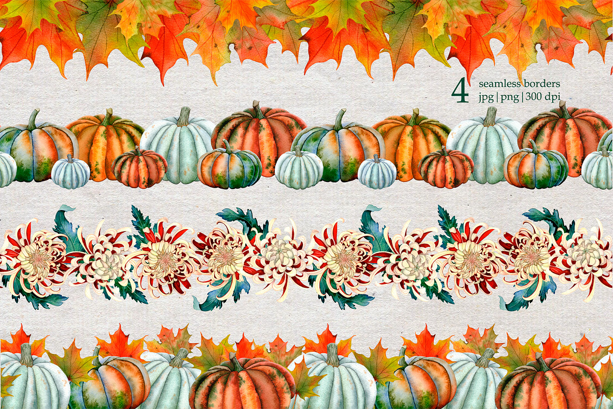 Autumn Botanical Watercolor ClipArt, a Seasonal Illustration by SunnJaneArt (Photo 12 of 15)