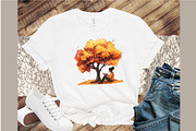 Autumn Black Woman Reading Clip Art, an Illustration by Sublimation Artist (Thumbnail 4 of 6)