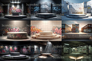 40 Graffiti Podium Mockups, a Background Graphic by Incomelion (Thumbnail 9 of 9)