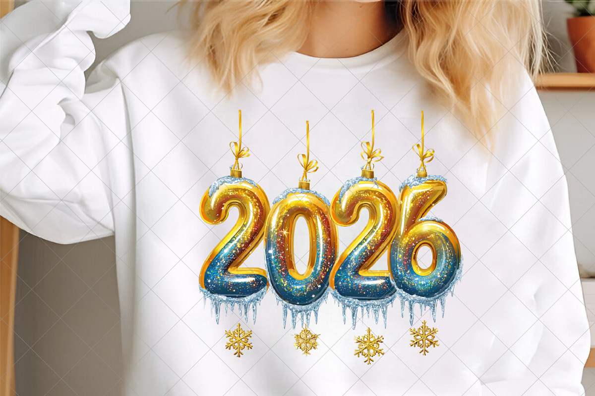 2026 New Year Balloons Clipart, an Illustration by SinaCreation (Photo 3 of 6)