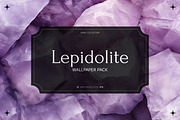 Lepidolite gemstone wallpaper pack, a Wallpaper Graphic by existacial (Thumbnail 1 of 4)