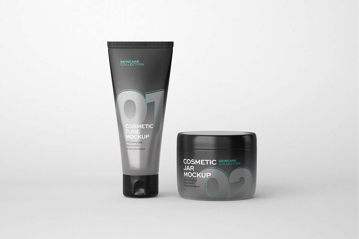 Cosmetics Mockup Set | Tube and Jar, a Cups & Container Mockup by Deeplab (Photo 11 of 16)