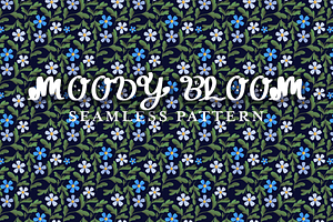 Moody Bloom Floral Seamless Pattern