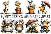 Funny Spring Animals Clipart, an Illustration by OK Design (Thumbnail 2 of 6)