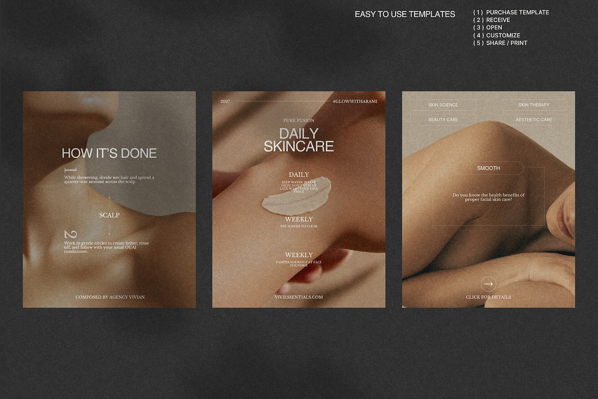 Clean Beauty Canva Post Layouts preview 3