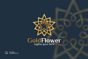 Gold Flower - Logo Template