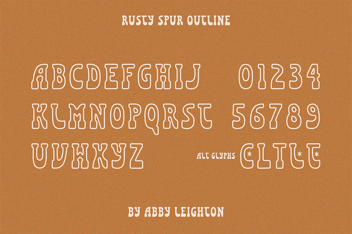 RUSTY SPUR by Abby Leighton, a Slab Serif Font by Abby Leighton Studio (Photo 7 of 7)