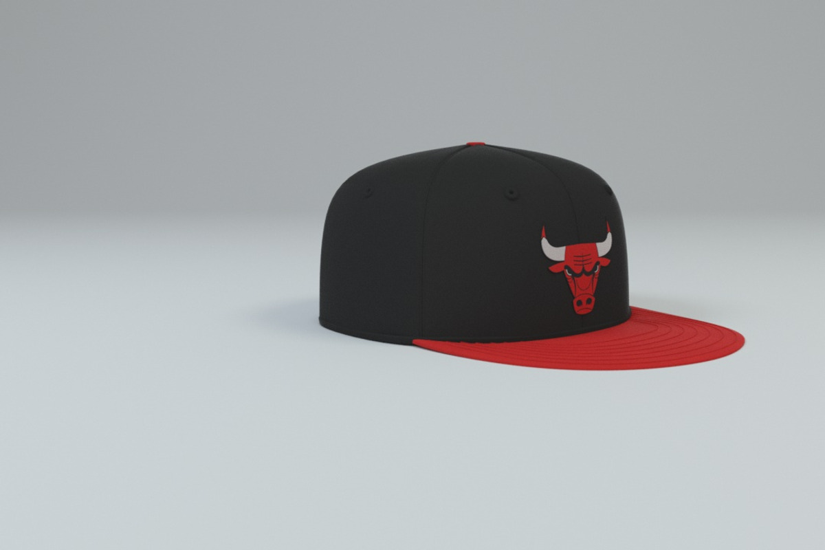 Chicago Bulls Baseball Caps, a Textures & Material 3D Model by 3DTreatment (Photo 23 of 55)