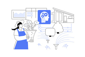 AI Smart Garden Management abstract, a Technology Illustration by Visual Generation