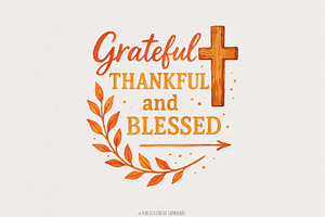 Fall PNG, Thankful Grateful, an Illustration by SharpMarketplace