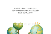 17 Earth Clipart, a Decorative Illustration by Pati Charm Studio (Thumbnail 5 of 8)