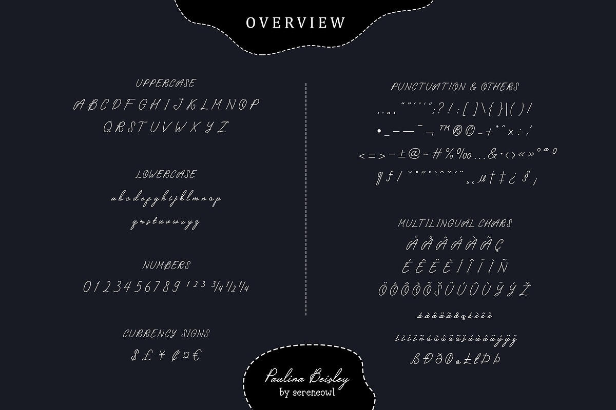 Calligraphic Script Font - Paulina B, a Script Font by sereneowl (Photo 4 of 4)