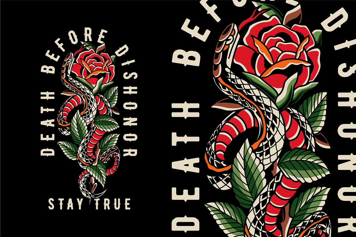 Traditional tattoo illustration, an Object Graphic by Pen of God Studio