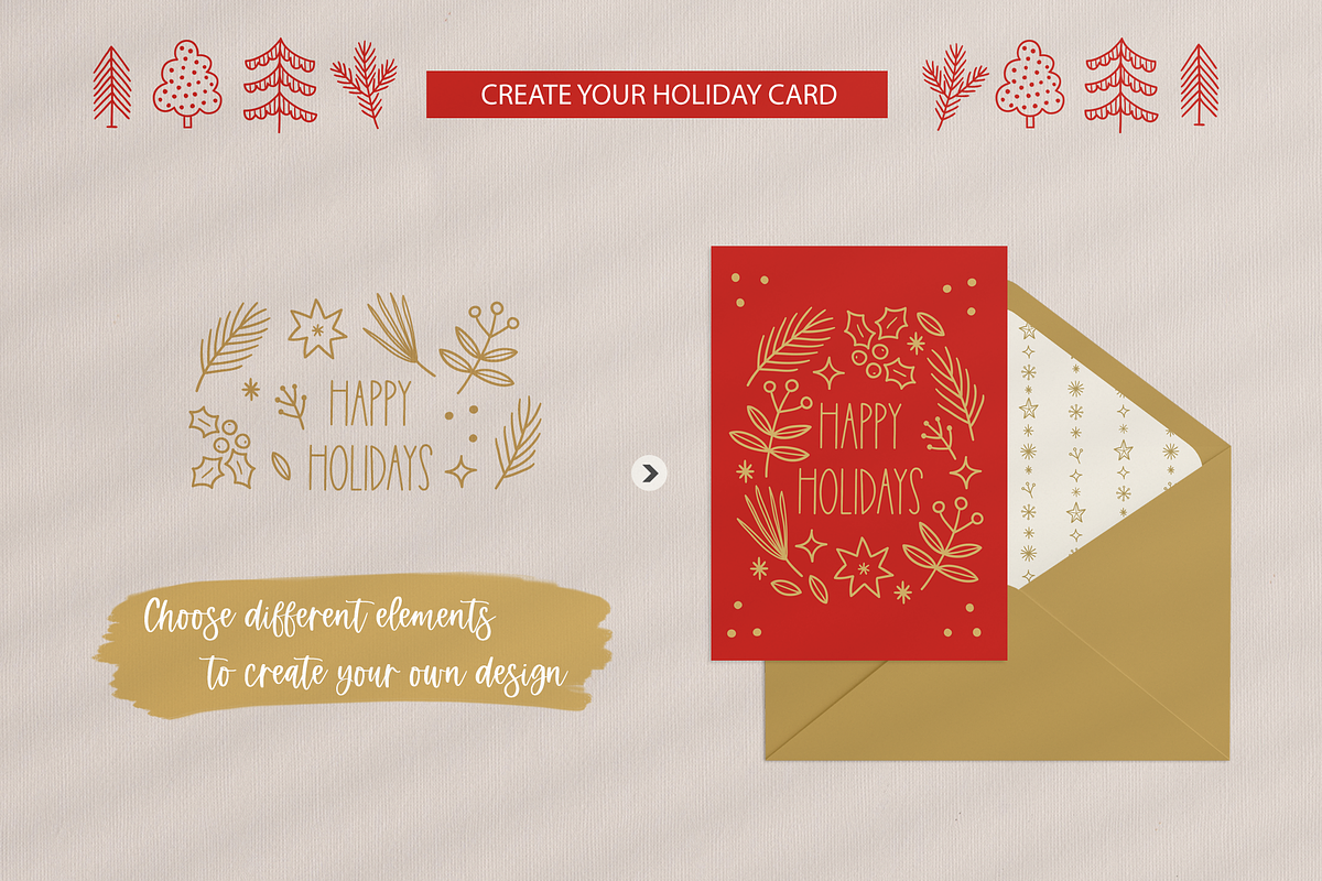 Hand Drawn Christmas Kit, a Seasonal Illustration by miumiu (Photo 8 of 15)