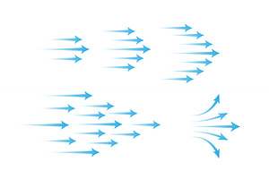 Blue gradient arrow collection, an Object Illustration by art PVP - market