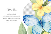 Watercolor Butterflies and Flowers, a Decorative Illustration by Elena Medvedeva (Thumbnail 11 of 12)