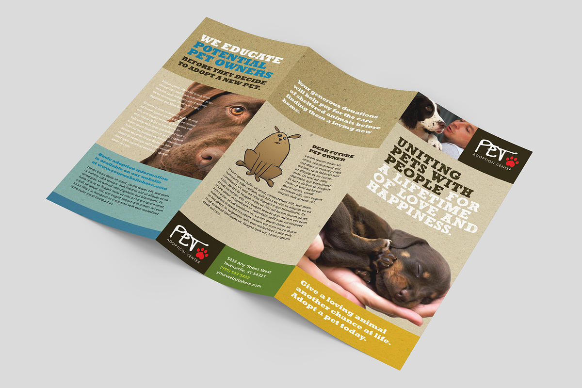 Animal Shelter Brochure Template, a Brochure Template by StockLayouts (Photo 3 of 4)