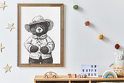 100 Teddy Bear linocut prints, an Object Graphic by DariSmartArt (Thumbnail 7 of 15)