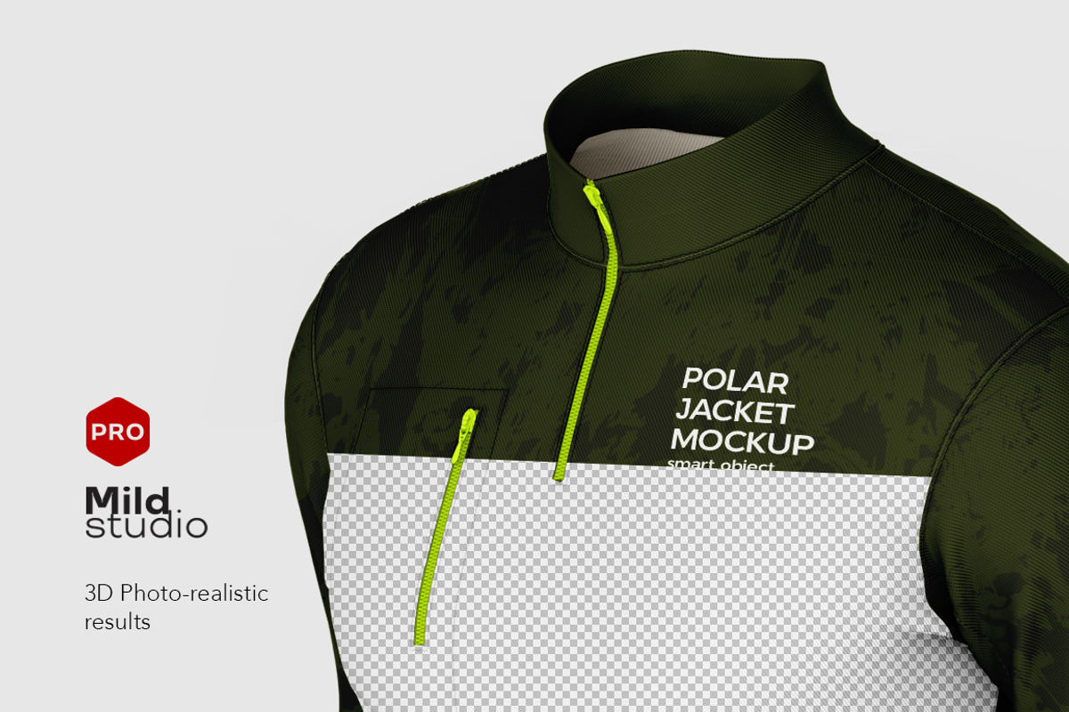 Men's Polar Jacket, a Hoody Mockup by Mildstudio (Photo 5 of 7)