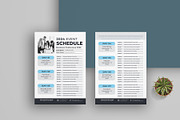 Event Schedule | MS Word & Indesign, a Flyer Template by obayes (Thumbnail 3 of 4)