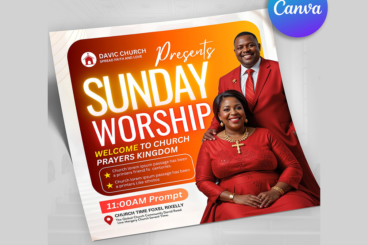 Sunday Worship Church Templates, a Social Media Template by Design Up (Photo 2 of 4)