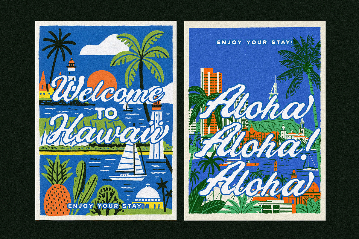 Cabo Sunset - Tropical Retro Font, a Handwritten Font by AndrewPixelType (Photo 12 of 16)