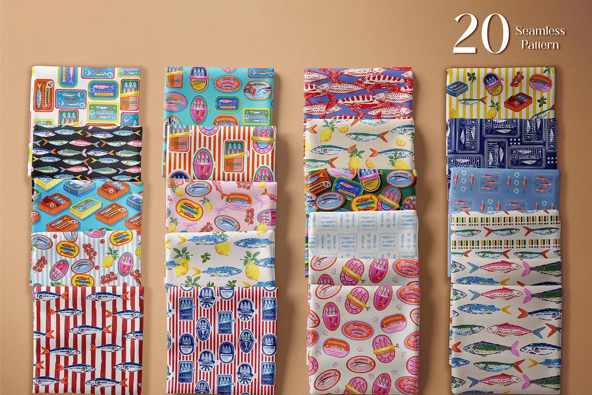 Sardine Social Club, a Pattern Graphic by MSNTY STUDIOX (Photo 6 of 30)