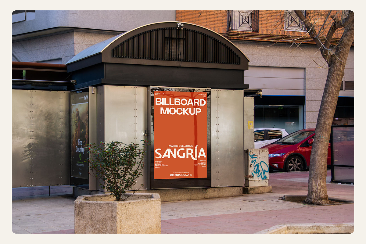 Kiosk Billboard Mockup PSD, an Advertising Mockup by Bruto Mockups (Photo 3 of 3)