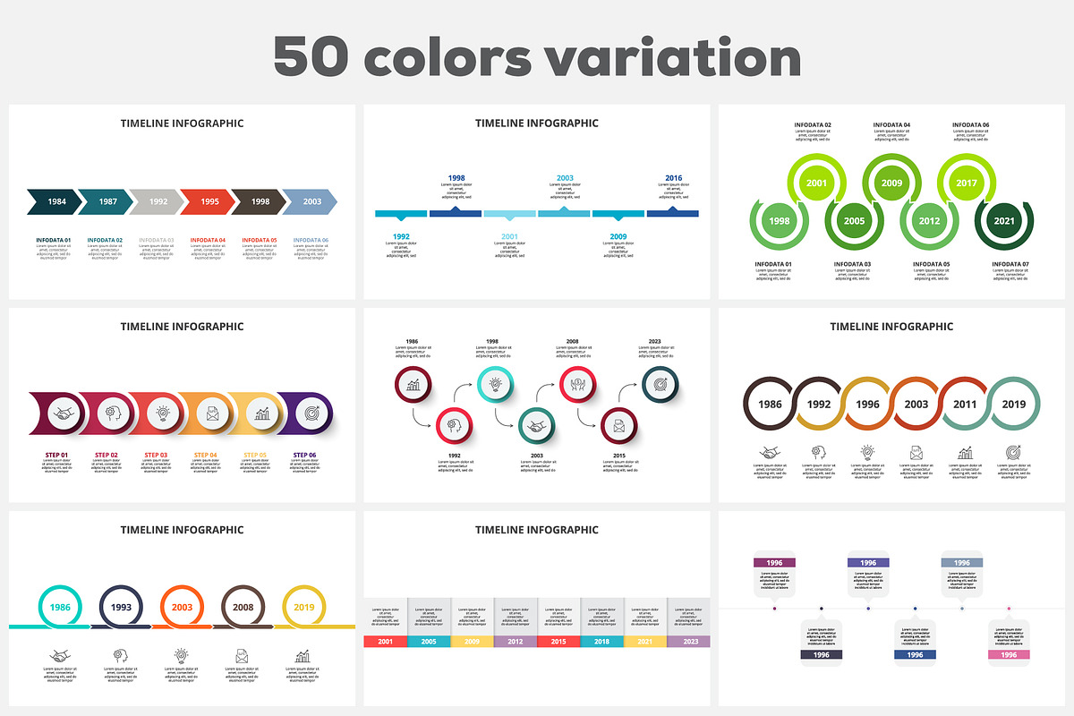 Timelines infographic presentations, a Presentation Template by Abert (Photo 7 of 7)