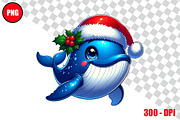 Christmas Whale Clipart Bundle Files, an Animal Illustration by taramija (Thumbnail 5 of 26)