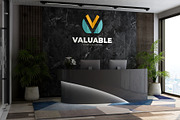 PSD Office Receptionist Wall Mockup, a Product Mockup by Ayy (Thumbnail 8 of 14)